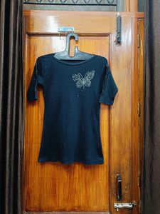 Black Butterfly Tee