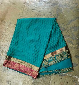Elegant Teal Saree