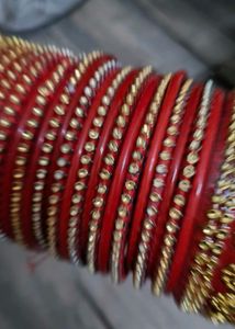Red &amp; Gold Bangle Set