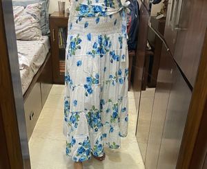 White And Blue Dress/Skirt