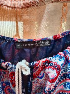 Off Shoulder Printed Dress
