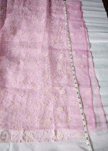 Pink Orgenza Dupatta For Women And Girls