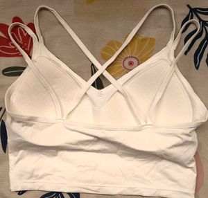 White Criss-Cross Back Bralette