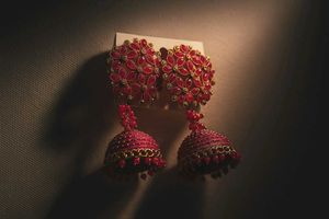 Pink Long Jhumkas