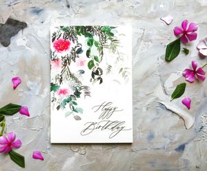 Hand Painted Birthday Card