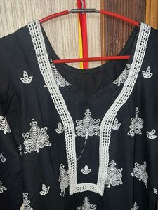 Pakistani Embroidered Black Suit