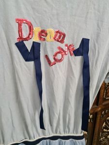 Blue Net Casual Dress