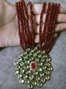 Beaded Necklace with Pendant