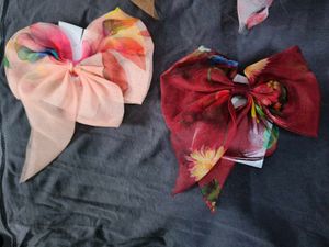 Pack Of 4 Flower Print Bow clip ❤️💋