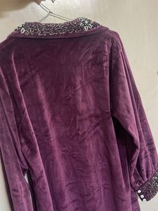 Elegant Purple Velvet Top