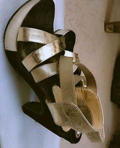 Golden And Black Heels, Party Wear 4 Inch Heels