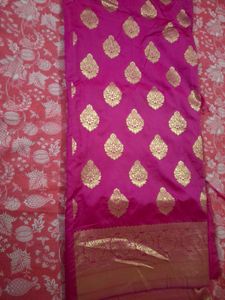 PINK BANARASI SARRE