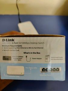 Used D-Link 5-Port Switch 10/100 Mbps