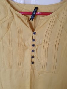 Yellow Short Kurti