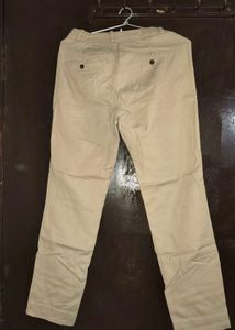 Beige Casual Pants