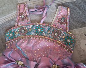 Double shaded beby frock for 1/2 yr