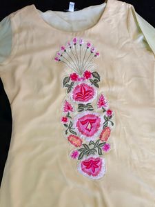 Up And Down Kurti With White Dhoti