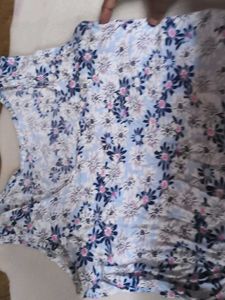 Floral Blue Kurti