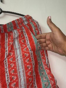 Patterned Red Shorts