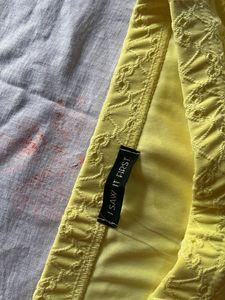 Yellow Ruffle Mini Skirt