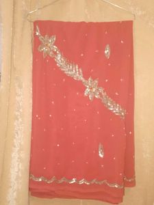 Heavy Sequence Work Saree