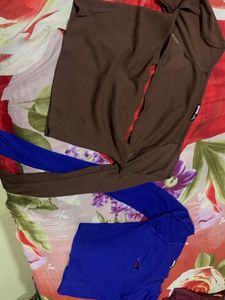 Blue Long Sleeve Top