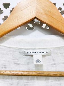 Imported White Button-Down Top A