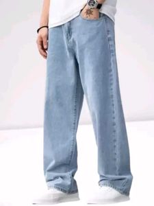 Blue Light Wash Wide Leg Jeans