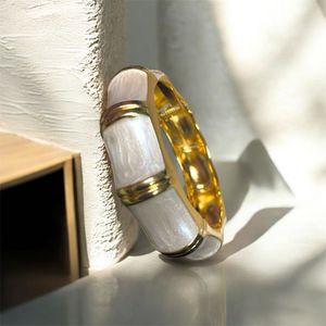 Elegant White &amp; Gold Bangle