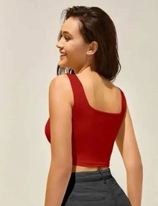 Red Cropped Tank Top