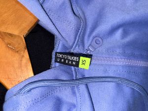 Blue Zip-Up Hoodie Xs