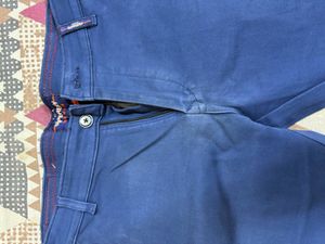 Blue pure cotton Trouser