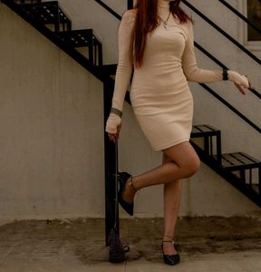 Urbanic Beige Bodycon Mini Dress