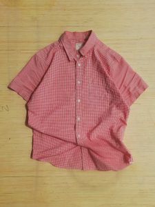 Red Checkered Button-Down Shirt – Medium Size