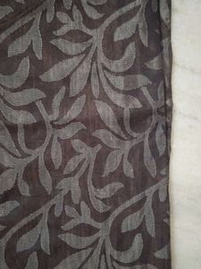 Brown Saree With Long Brick Red Border