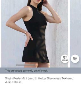 Shein (New With Tag)- Chic Black Halter Mini Dress