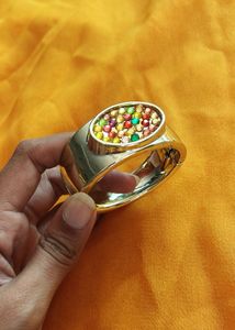 Gold Tone Rhinestone Bangle