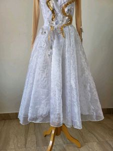 Elegant White Embellished Dress