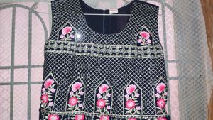One Time Wear Navy Blue Designer Sharara For Girl