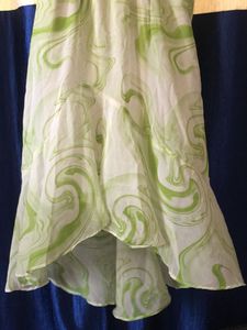 Green Swirl Asymmetrical Dress