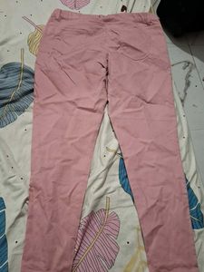 Waist 36 Inches Pink Straight Leg Jeans  On Sale