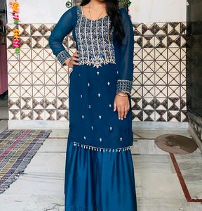 Beautiful Work Sharara Set With Bust 38