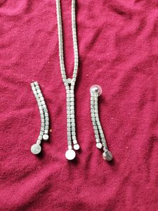 2 Color Necklace With Earings