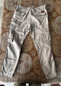 Super Dry Off White Cargo Denim