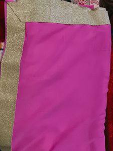Beautiful Rose Pink Colour Saree
