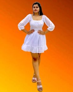 White Flowy Mini Dress