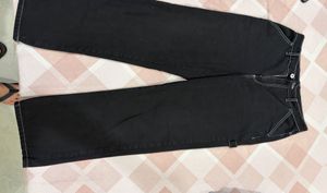 Black Denim Carpenter Pants