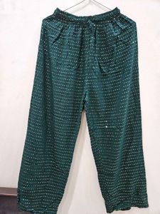 Bottle Green Sequence Kurta Set