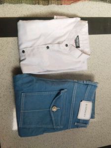 White Button-Down &amp; Blue Jeans