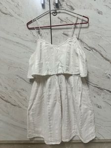 White Layered Mini Dress
